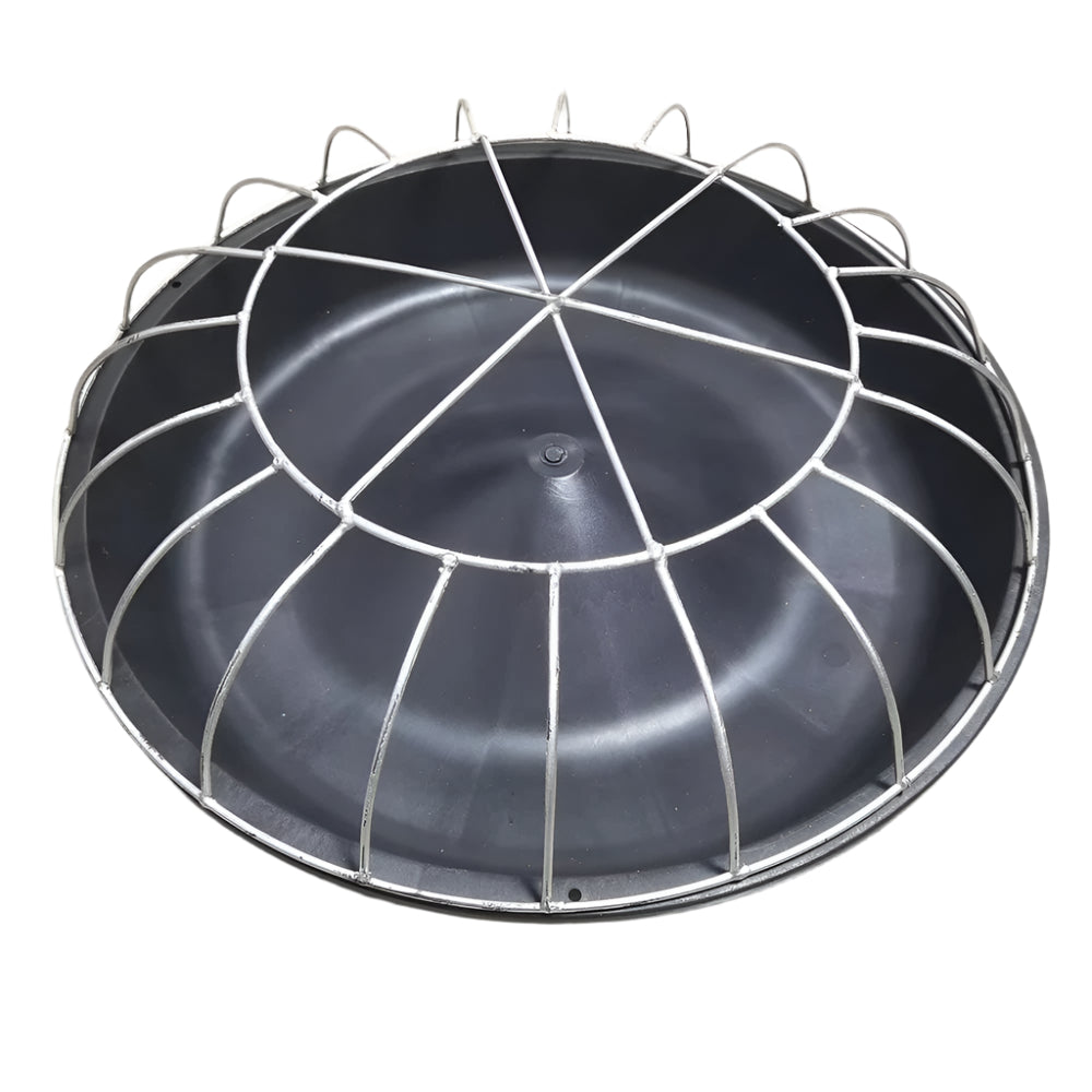 Grote ronde voerbak voor pluimvee met 20 voergaten, geschikt voor huishoudelijk gebruik