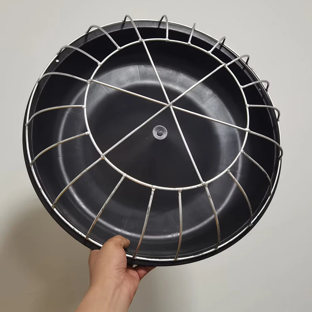 Grote ronde voerbak voor pluimvee met 20 voergaten, geschikt voor huishoudelijk gebruik