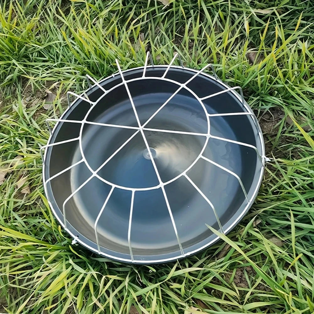 Grote ronde voerbak voor pluimvee met 20 voergaten, geschikt voor huishoudelijk gebruik