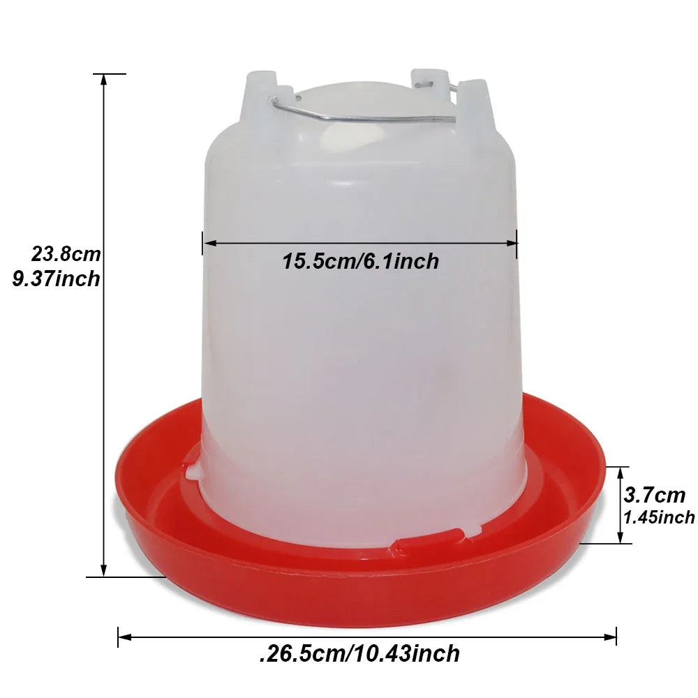 4L watervat voor kippenhok met schakelsysteem