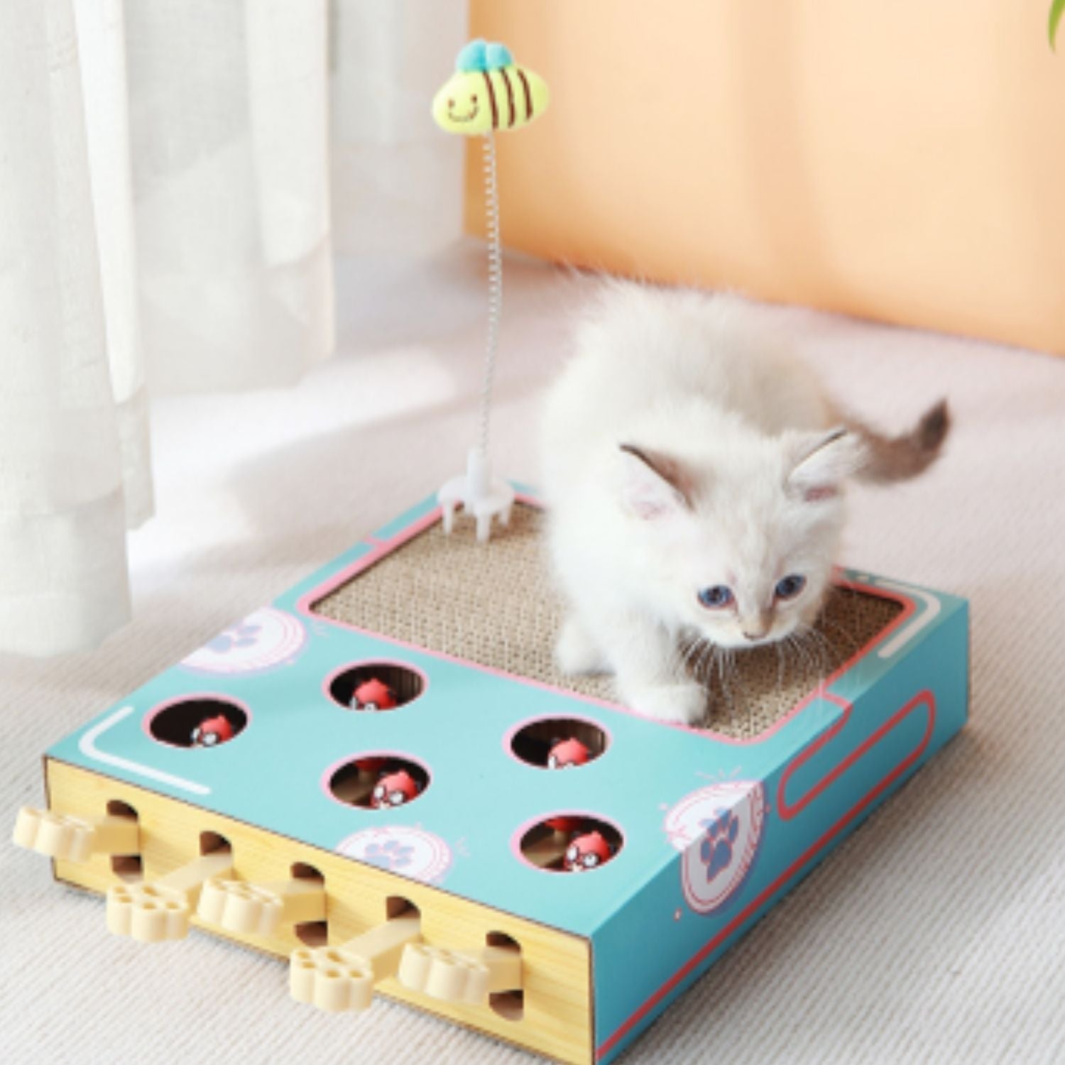 Interactief speelgoed met krabplank functie voor katten