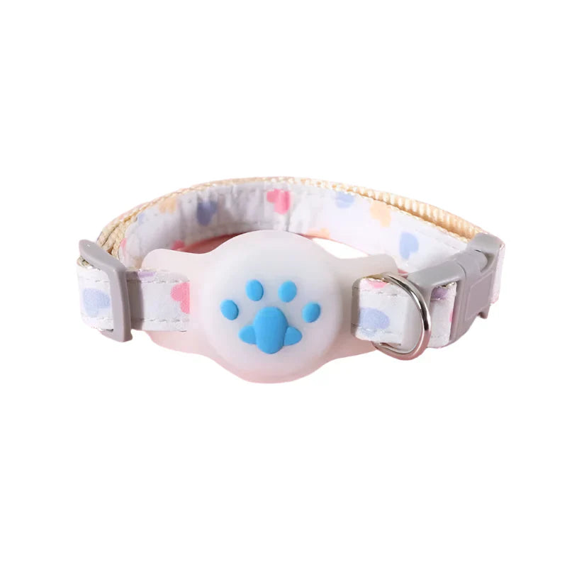 Kattenhalsband met Airtag houder voor veilige locatie tracking