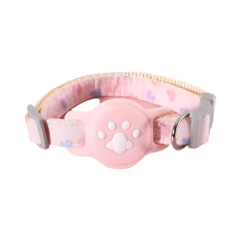 Kattenhalsband met Airtag houder voor veilige locatie tracking