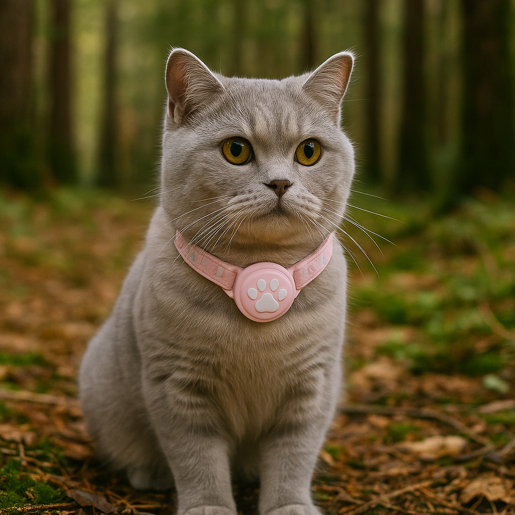 Kattenhalsband met Airtag houder voor veilige locatie tracking