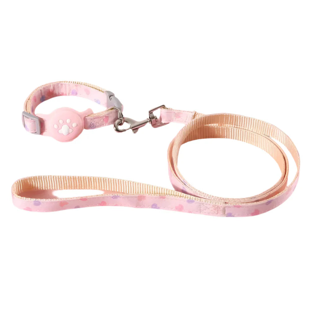 Kattenhalsband met Airtag houder voor veilige locatie tracking