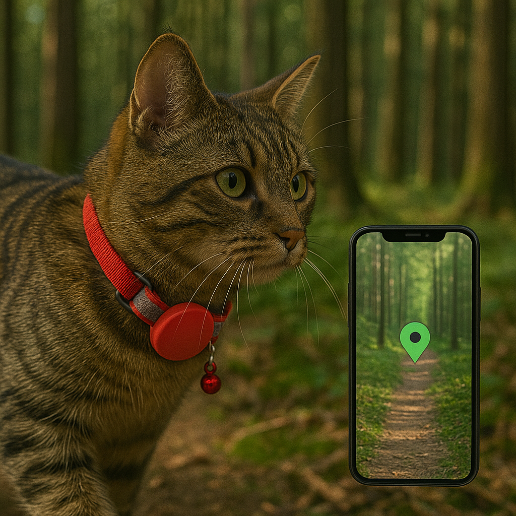 Reflecterende kattenhalsband met AirTag houder voor extra veiligheid