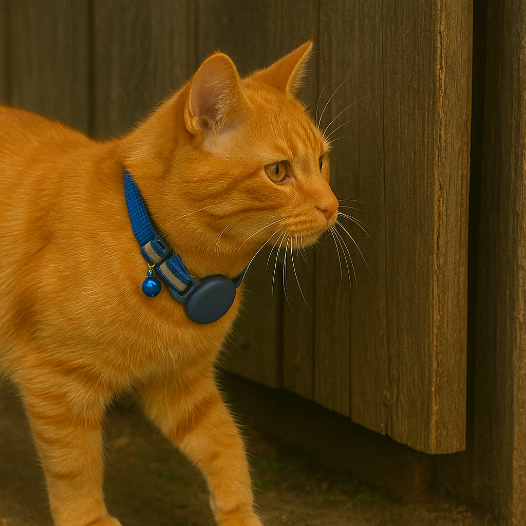 Reflecterende kattenhalsband met AirTag houder voor extra veiligheid