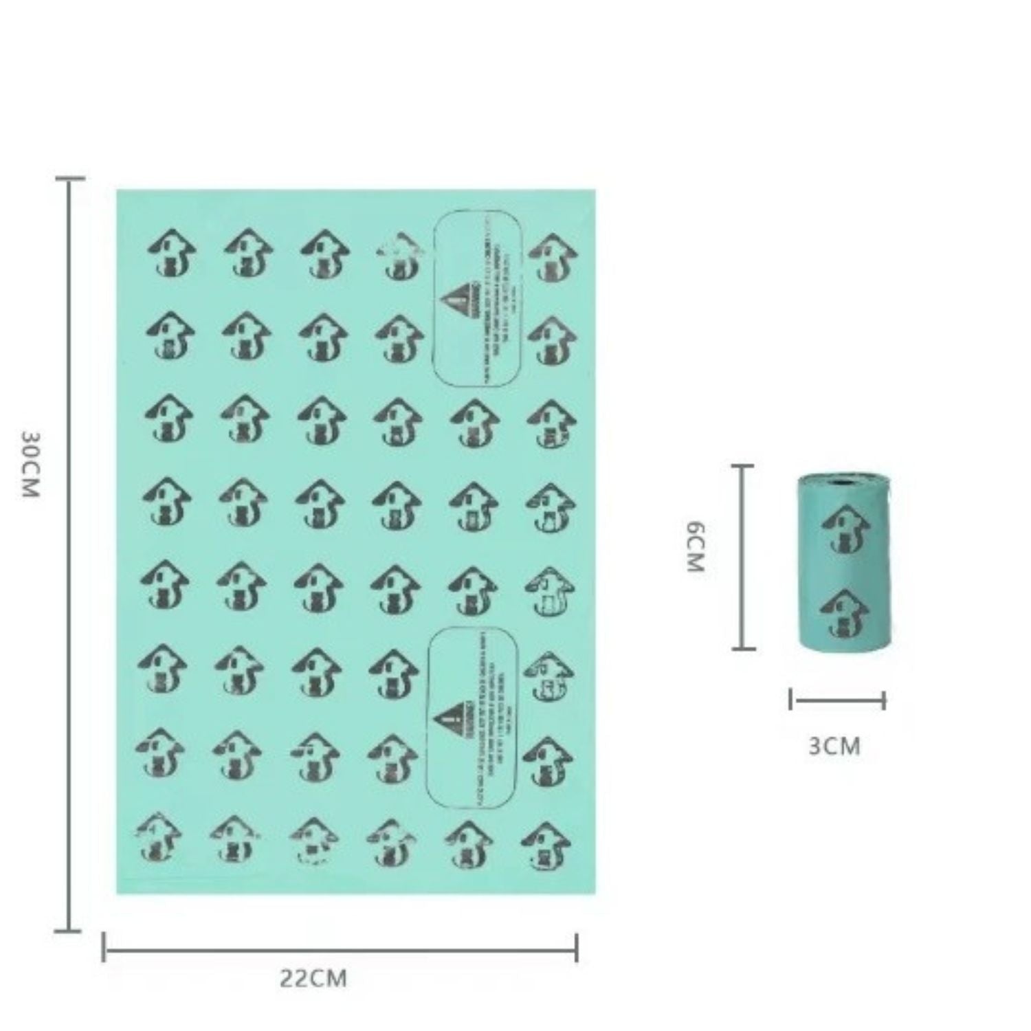 Ergonomische kattenbak schep met opvangbak en vuilniszakrollen voor eenvoudig schoonmaken