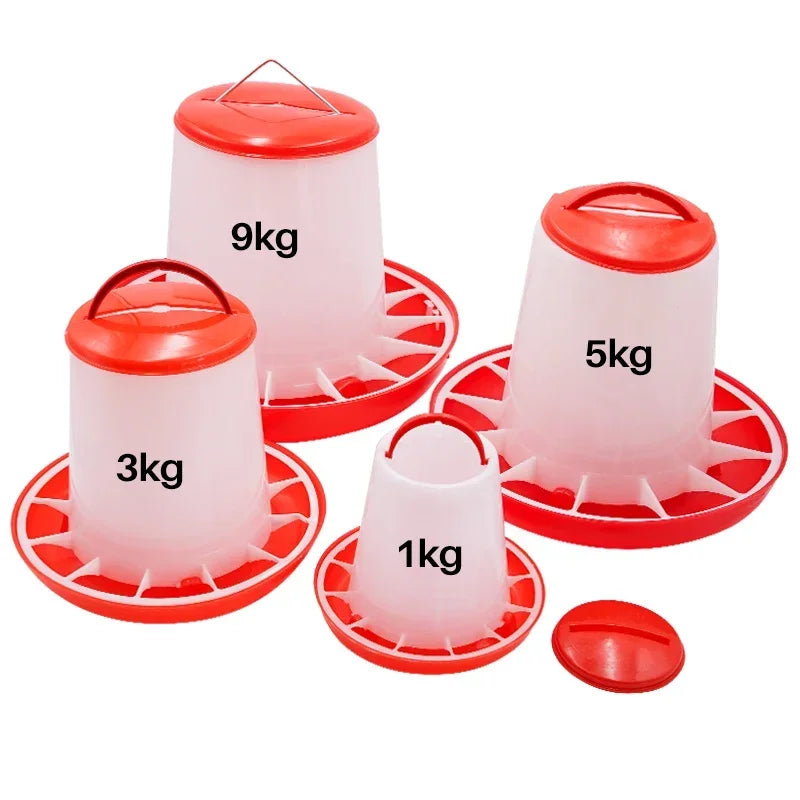 Automatisch kippenvoerapparaat voor efficiënte voeding van pluimvee zoals kippen, kwartels en duiven