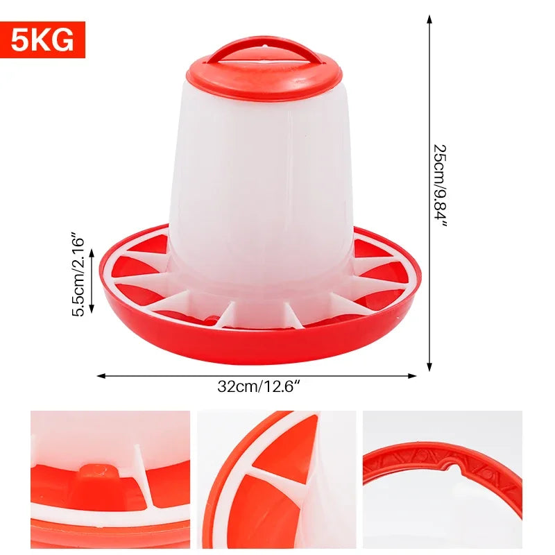 Automatisch kippenvoerapparaat voor efficiënte voeding van pluimvee zoals kippen, kwartels en duiven