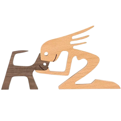 HeartTail | Gepersonaliseerd houten beeldje voor dierenvrienden