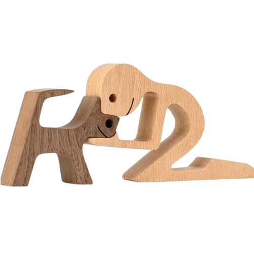 HeartTail | Gepersonaliseerd houten beeldje voor dierenvrienden