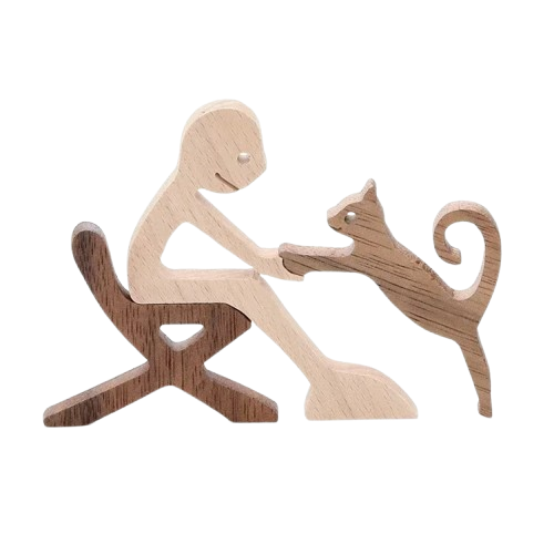 HeartTail | Gepersonaliseerd houten beeldje voor dierenvrienden