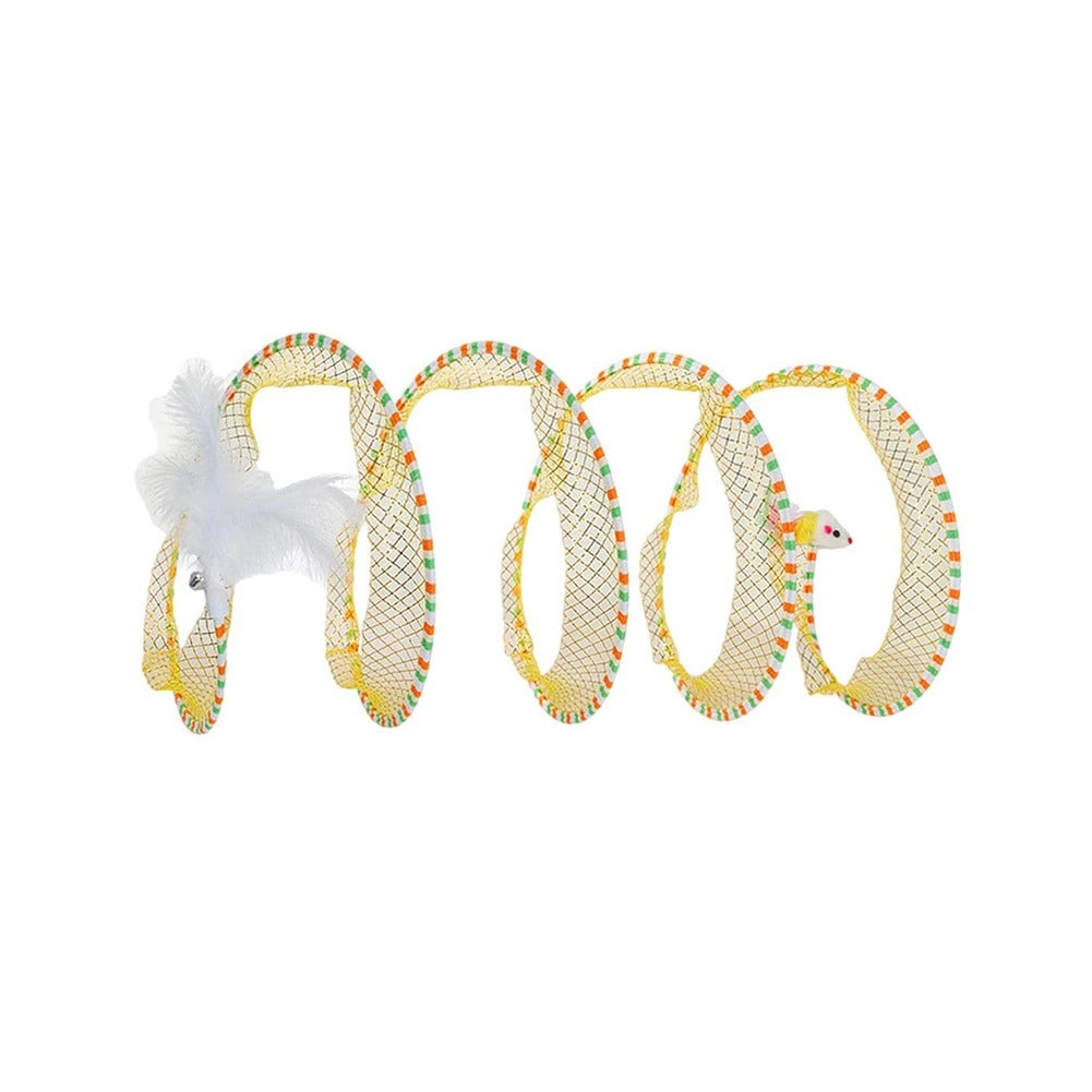 TwistTail | Opvouwbare kattentunnel met speeltjes voor actief speelplezier