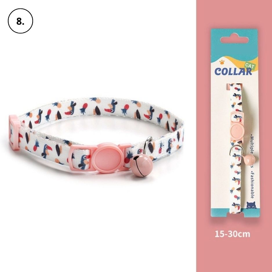 Kattenhalsband met een anti-verstikkingsgesp, inclusief gratis extra