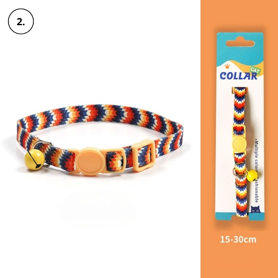 Kattenhalsband met een anti-verstikkingsgesp, inclusief gratis extra