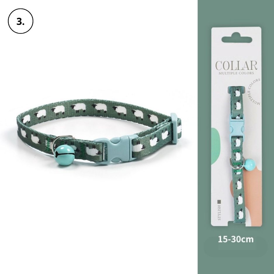 Kattenhalsband met een anti-verstikkingsgesp, inclusief gratis extra