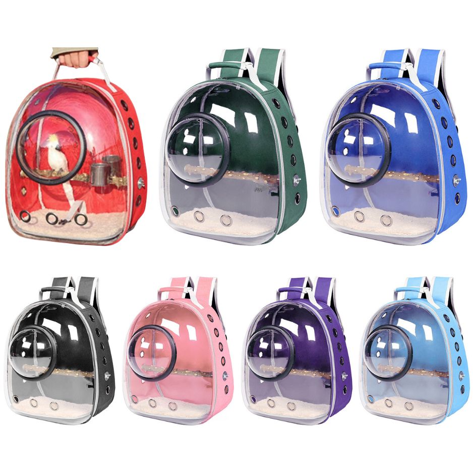 Draagbare vogel rugzak met doorzichtige voorkant voor vogelobservatie