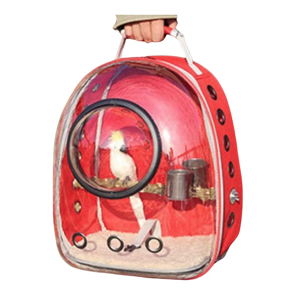 Draagbare vogel rugzak met doorzichtige voorkant voor vogelobservatie