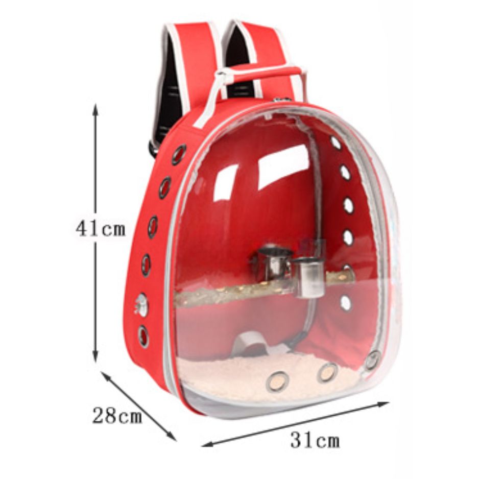 Draagbare vogel rugzak met doorzichtige voorkant voor vogelobservatie