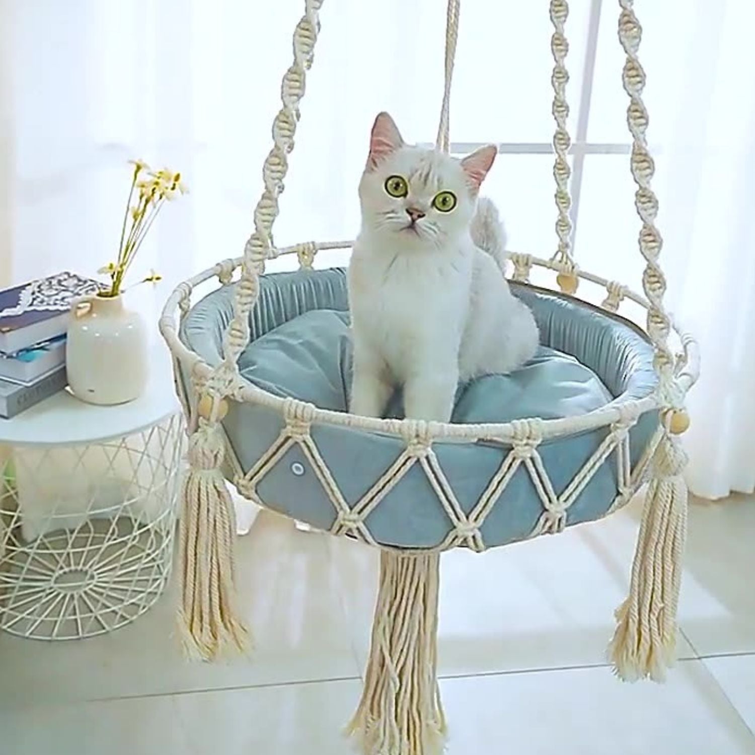 Katoenen hangmand voor katten, zwevend ontwerp voor ultiem comfort