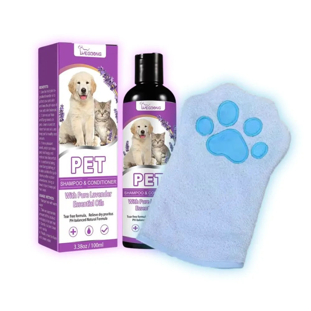 PurrDry | Microvezel drooghandschoen voor stressvrij kattenwassen