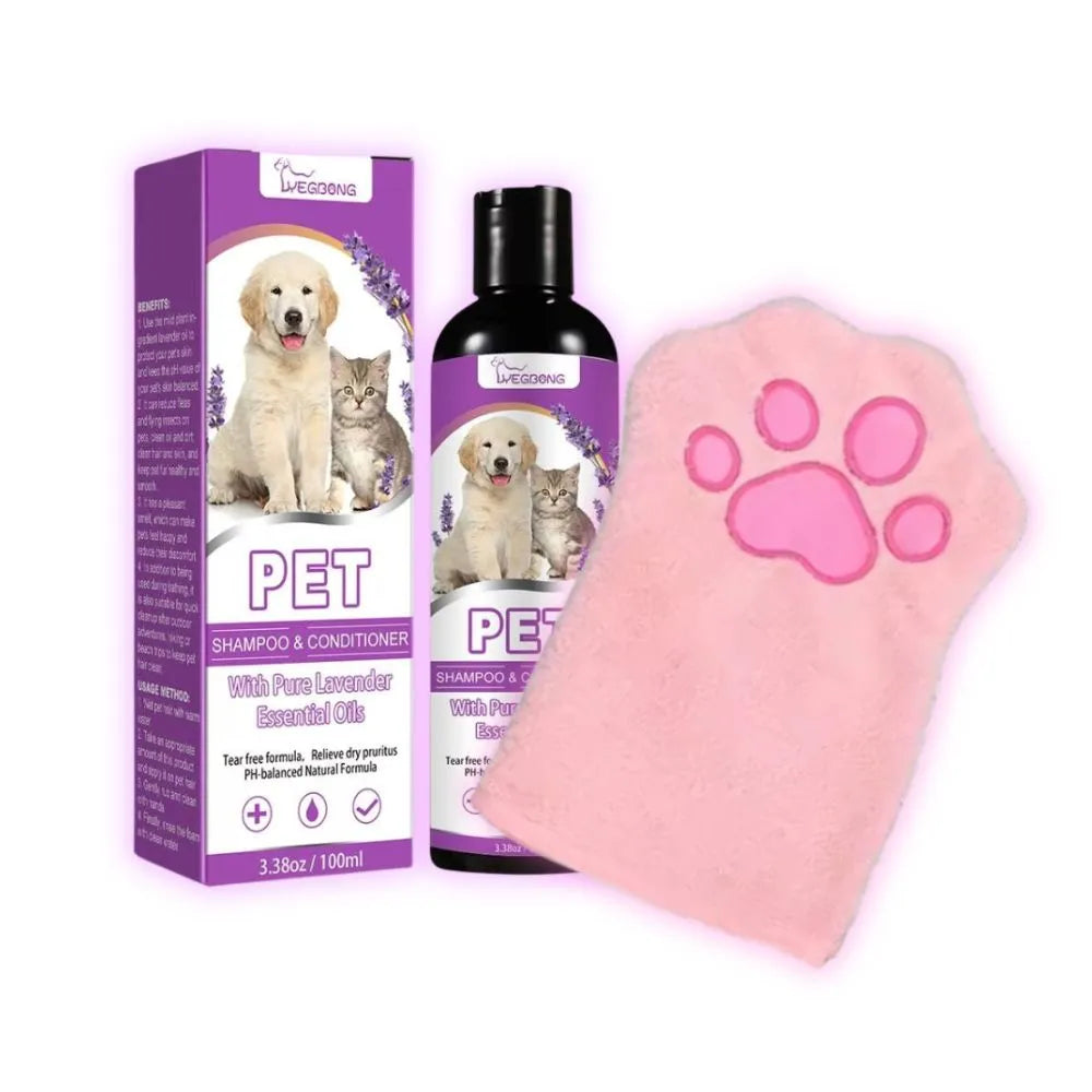 PurrDry | Microvezel drooghandschoen voor stressvrij kattenwassen