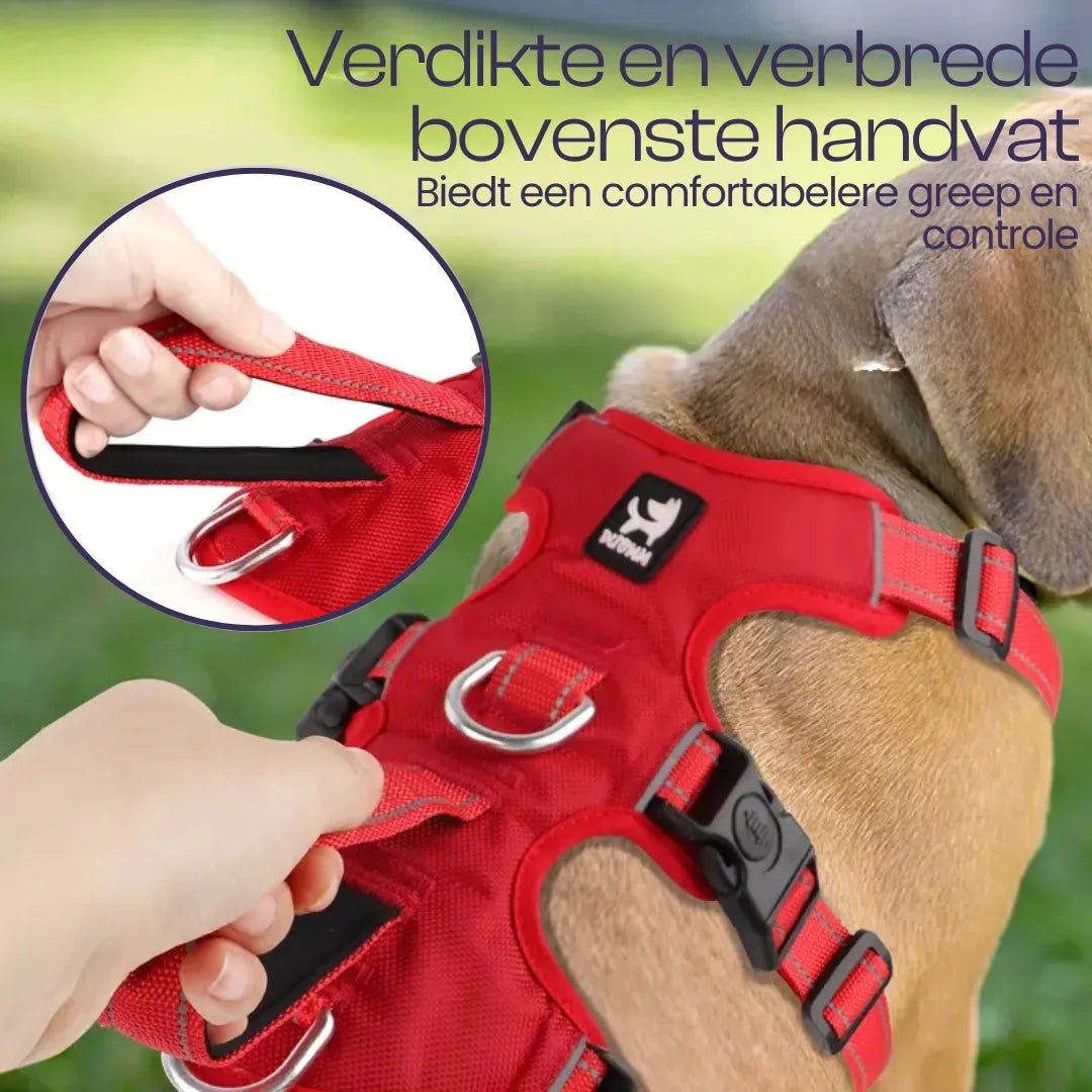 GripPro | Krachtig tuig voor sterke honden met 3 bevestigingspunten