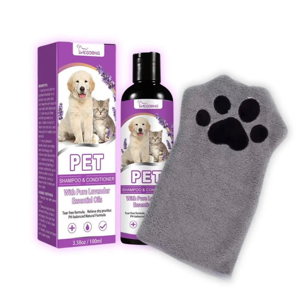 PurrDry | Microvezel drooghandschoen voor stressvrij kattenwassen