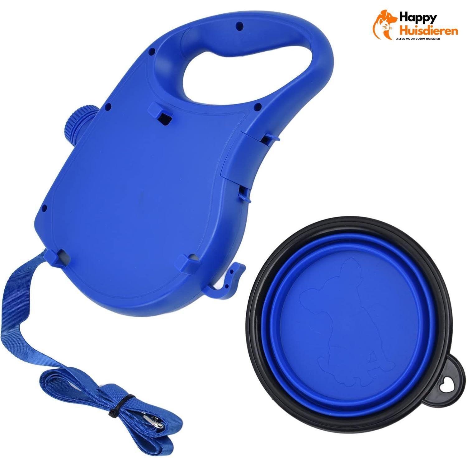 WalkEase Duo | Multifunctionele Hondenriem met Drink- en Voerfunctie
