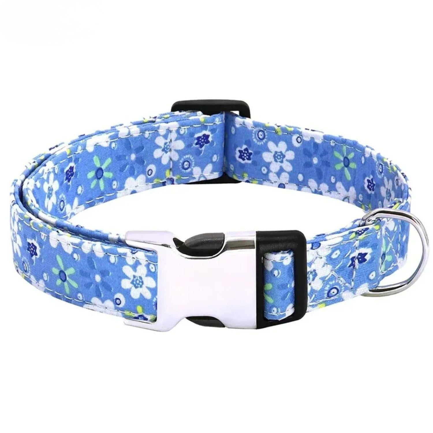 Gepersonaliseerde nylon halsband met snelsluiting. Duurzaam verstelbaar ontwerp voor veiligheid en comfort