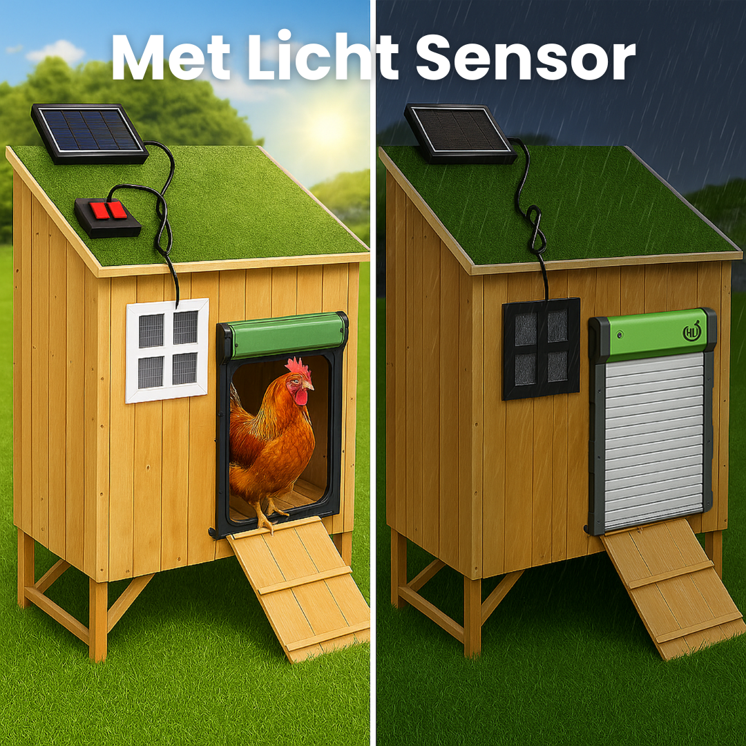 AutoHatch Guard | Automatisch kippenluik met afstandsbediening en lichtsensor