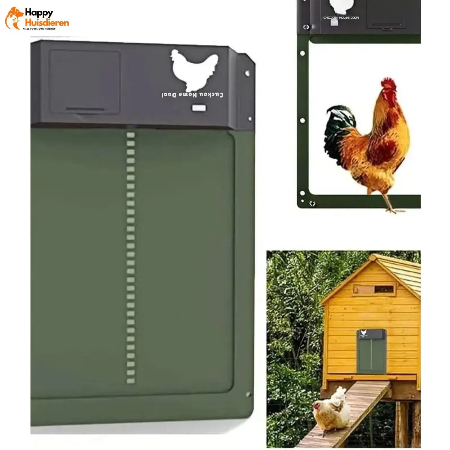 Bertha | Slimme deur met lichtsensor voor kippenhokken – veilig & weerbestendig