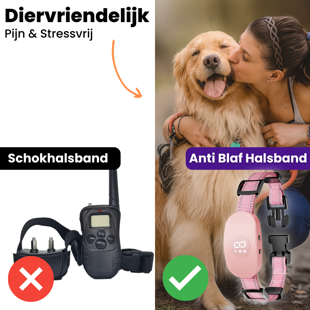 HondStil Husher | Anti Blaffen Halsband met 8 Niveaus en 4 Modi