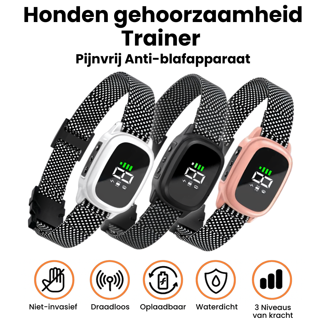 FluisterBand | Automatische Antiblafband met Oplaadbare Stroomstootfunctie