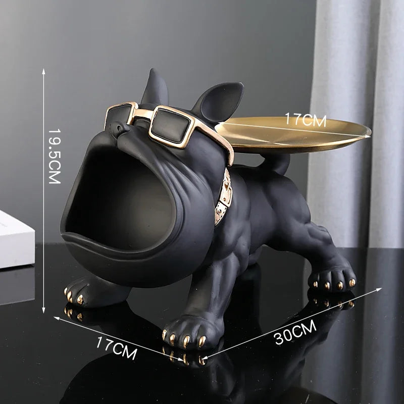 Bulldog BuddyBox | Bulldog beeldje met opbergvak, 30 cm