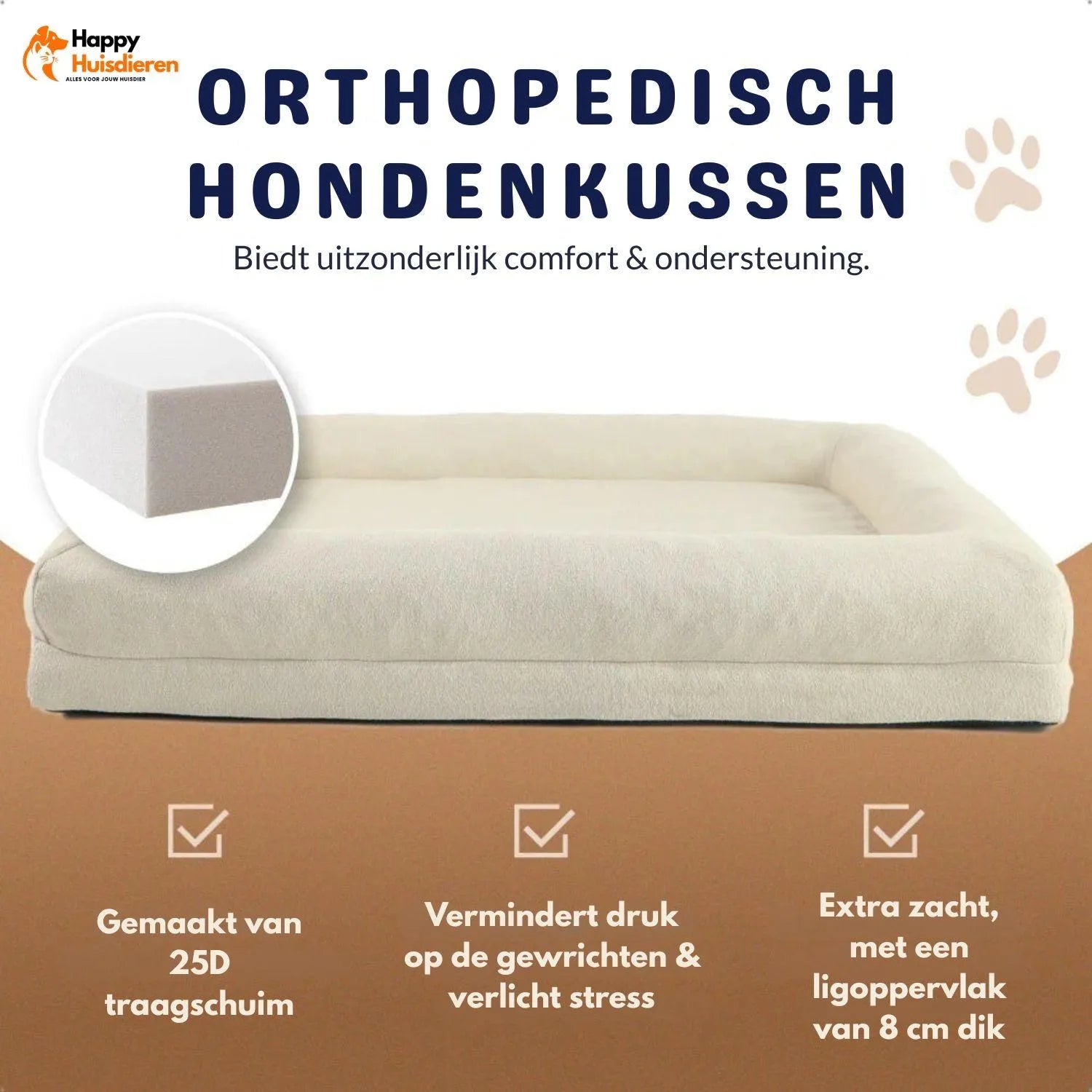 CalmiNest | Orthopedische Hondenmand met Memory Foam voor Pijnvrije Rust