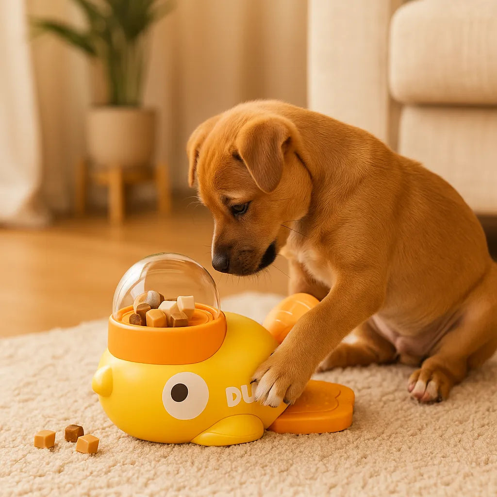 SnackSmarts | Interactieve snackdispenser met pedaal voor slimme honden