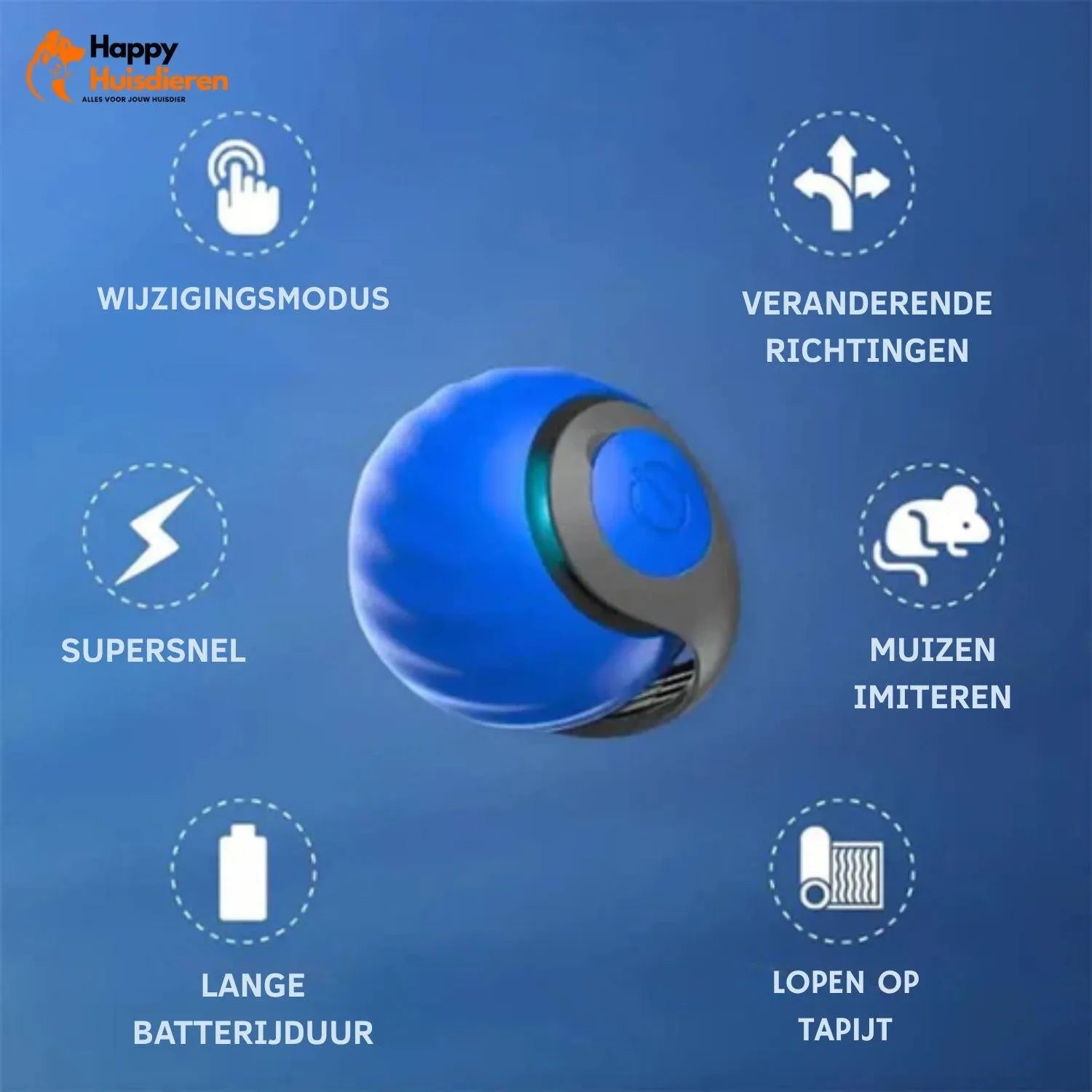 ChaseWhirl | Interactieve kattenbal met bewegende staart & oplaadbare motor