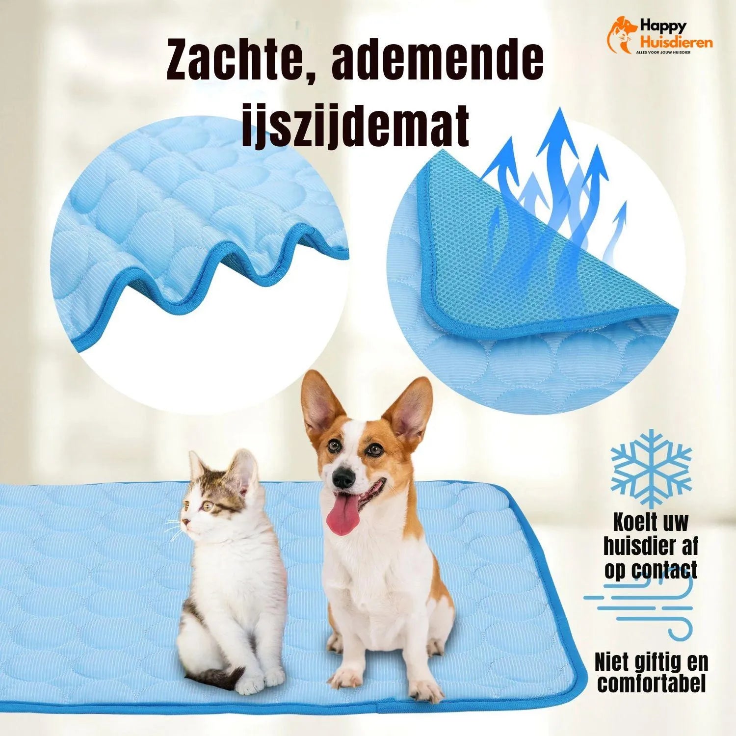 ChillEase Mat | Koelmat voor honden en katten met geltechnologie & duurzaam ontwerp