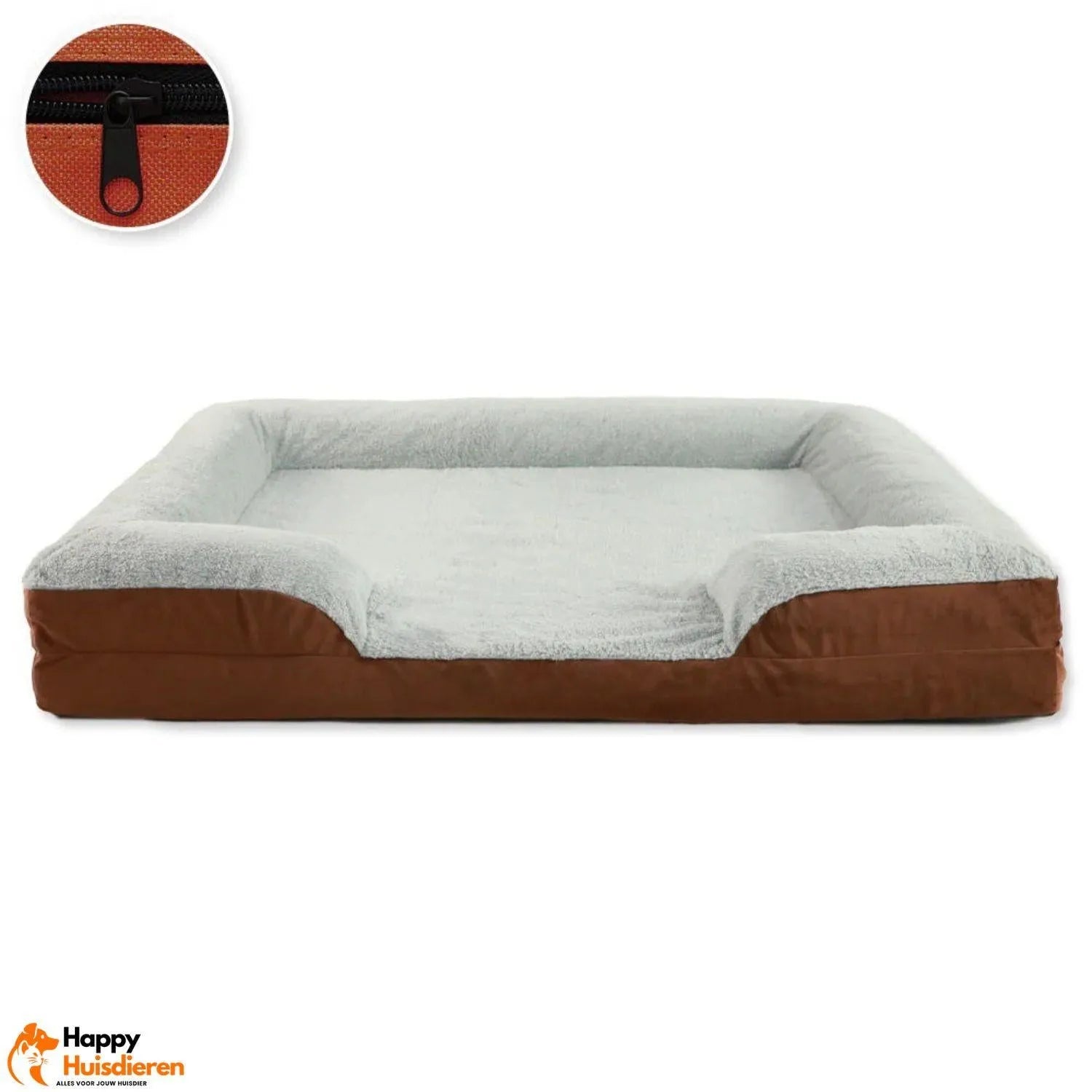 CloudNest | Orthopedische hondenmand met traagschuim & rand