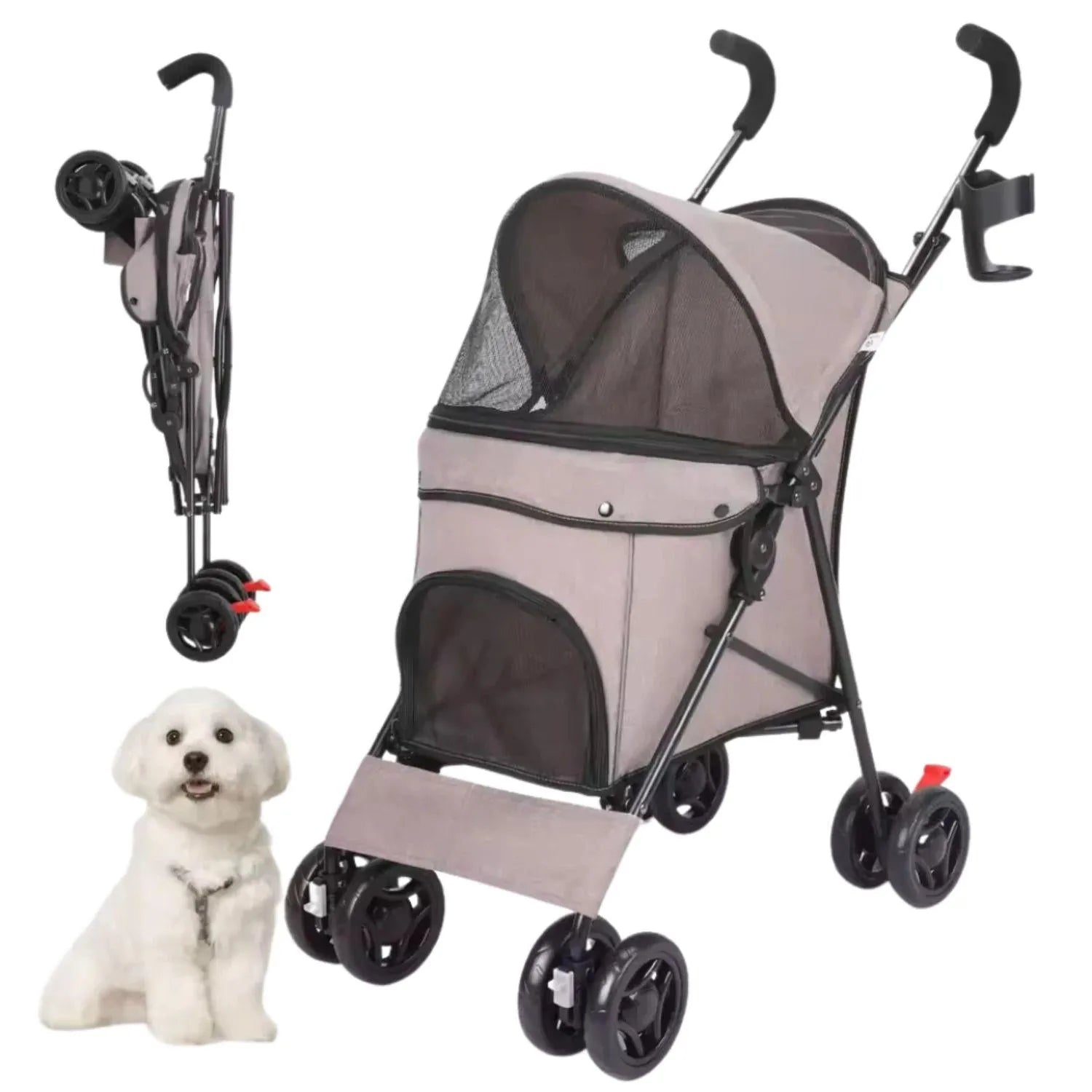 CozyMove Pet | Ruime opvouwbare kinderwagen voor comfortabele ritten