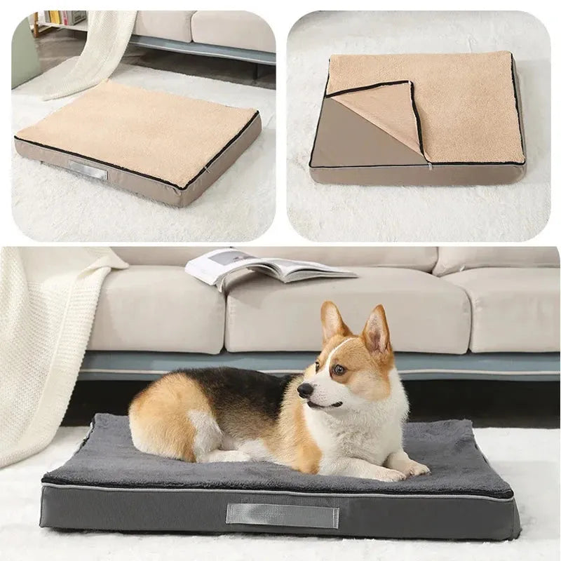CozyNest Hondenbed | Flexibel Spons Huisdierkussen met Antislip en Traagschuim