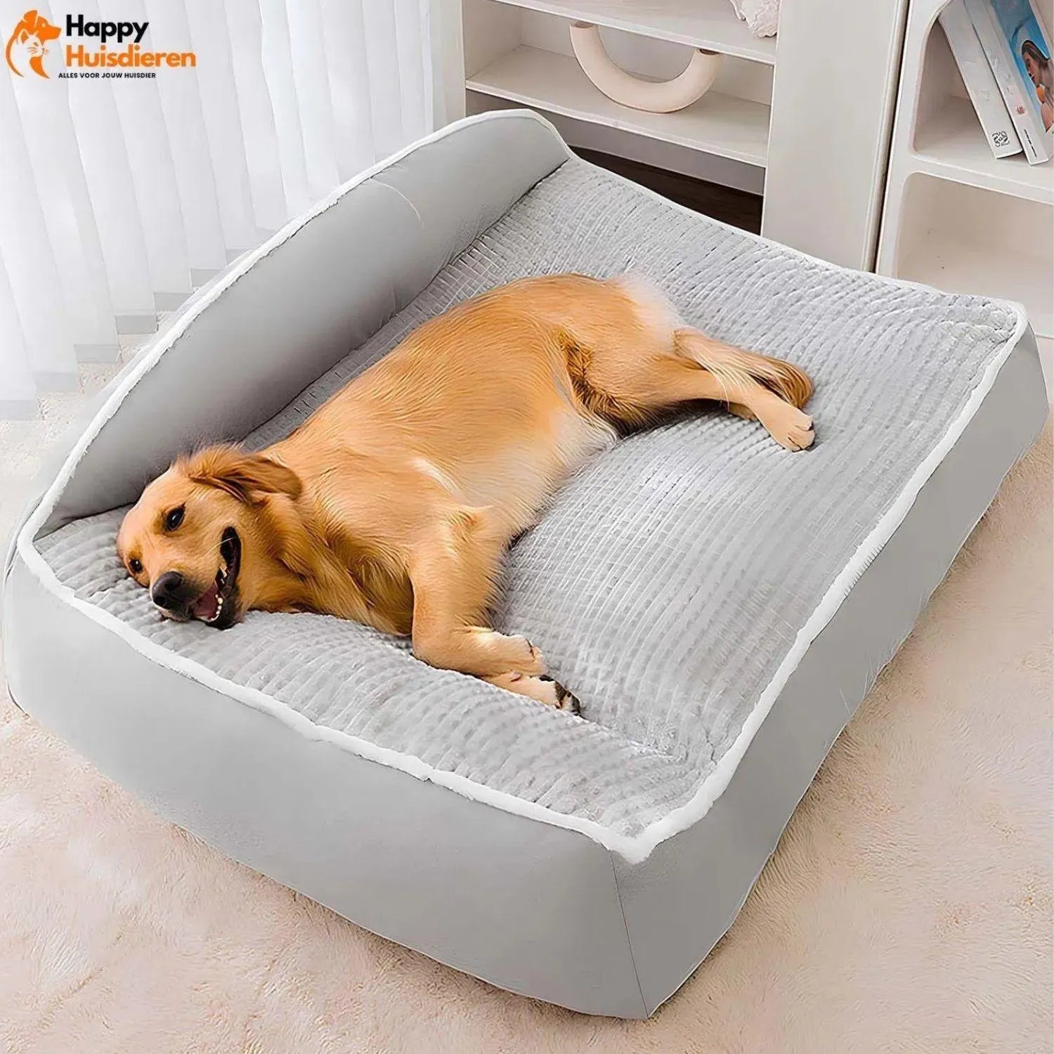 CozyNest Huisdierbed | Warm, dik kussen voor grote honden