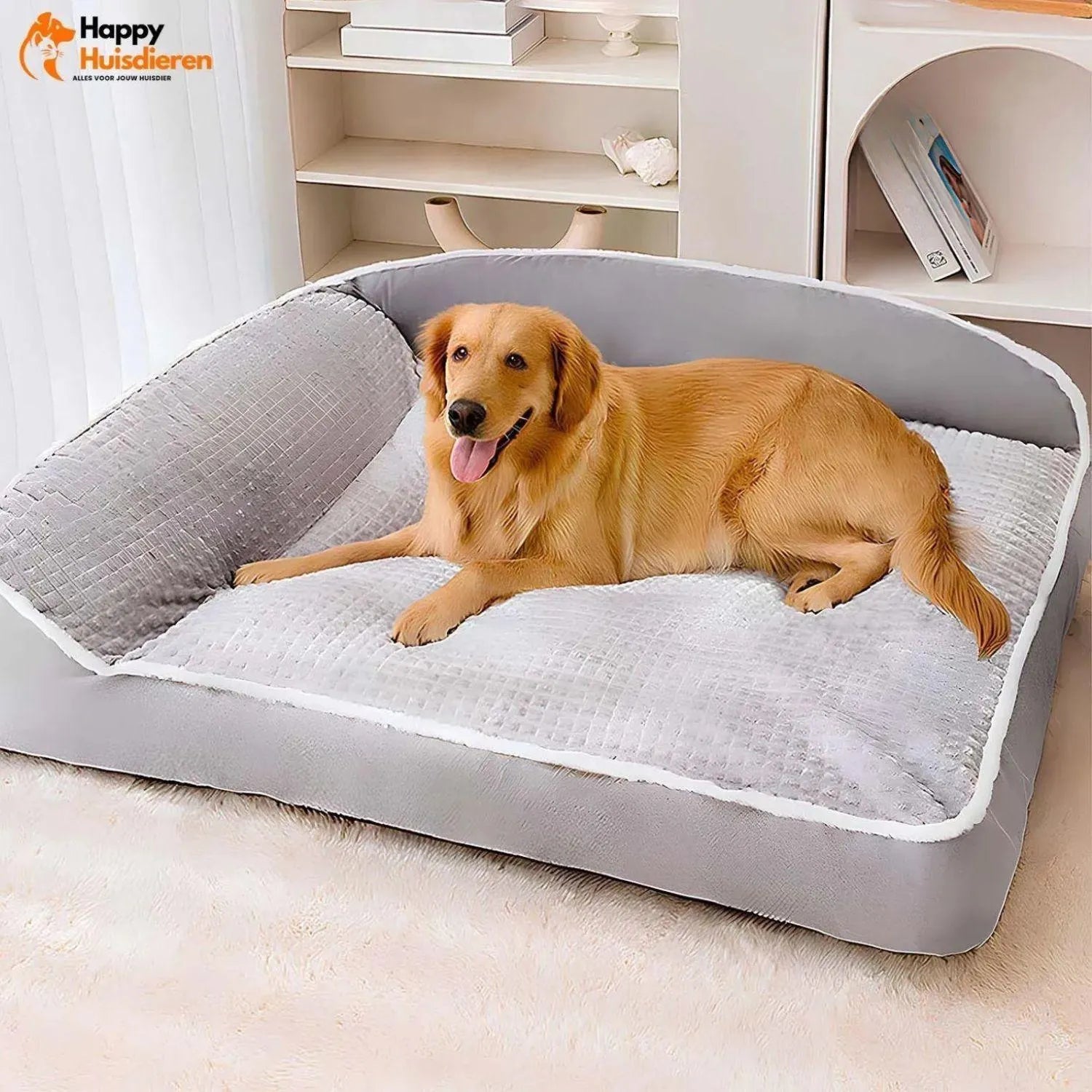 CozyNest Huisdierbed | Warm, dik kussen voor grote honden