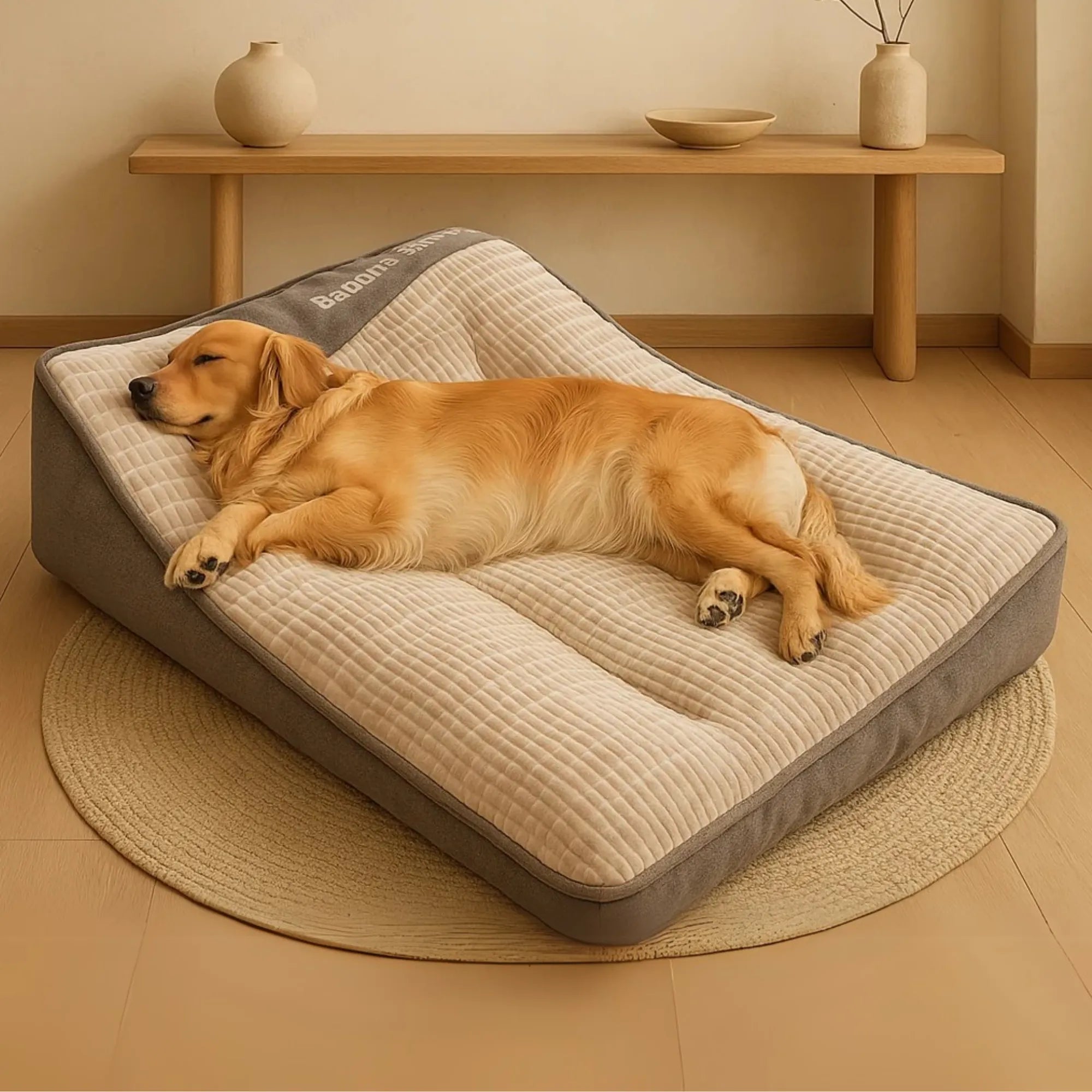 DreamRest | Orthopedisch hondenbed met hoofdsteun en wasbare hoes