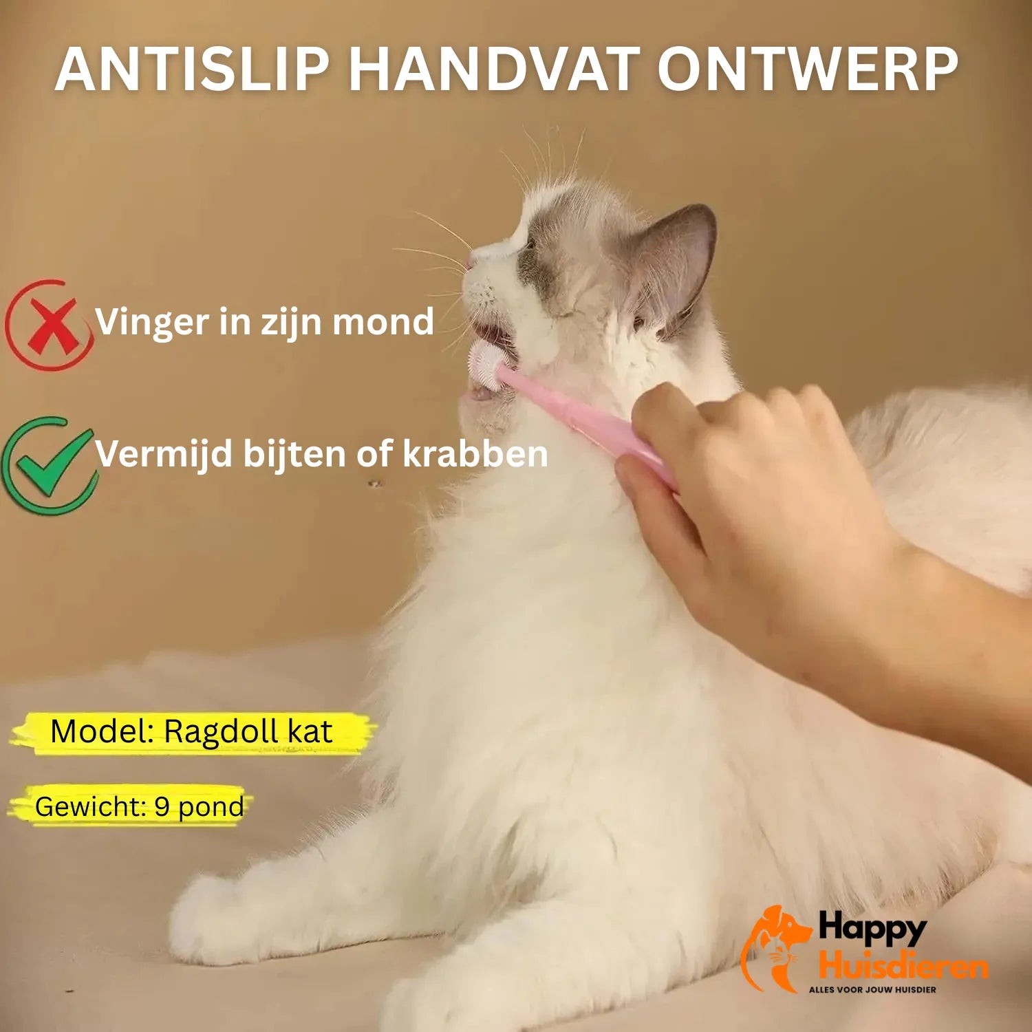 Dental Care Revolution Brush | Siliconen tandenborstel voor huisdieren voor een gezonde mondhygiëne