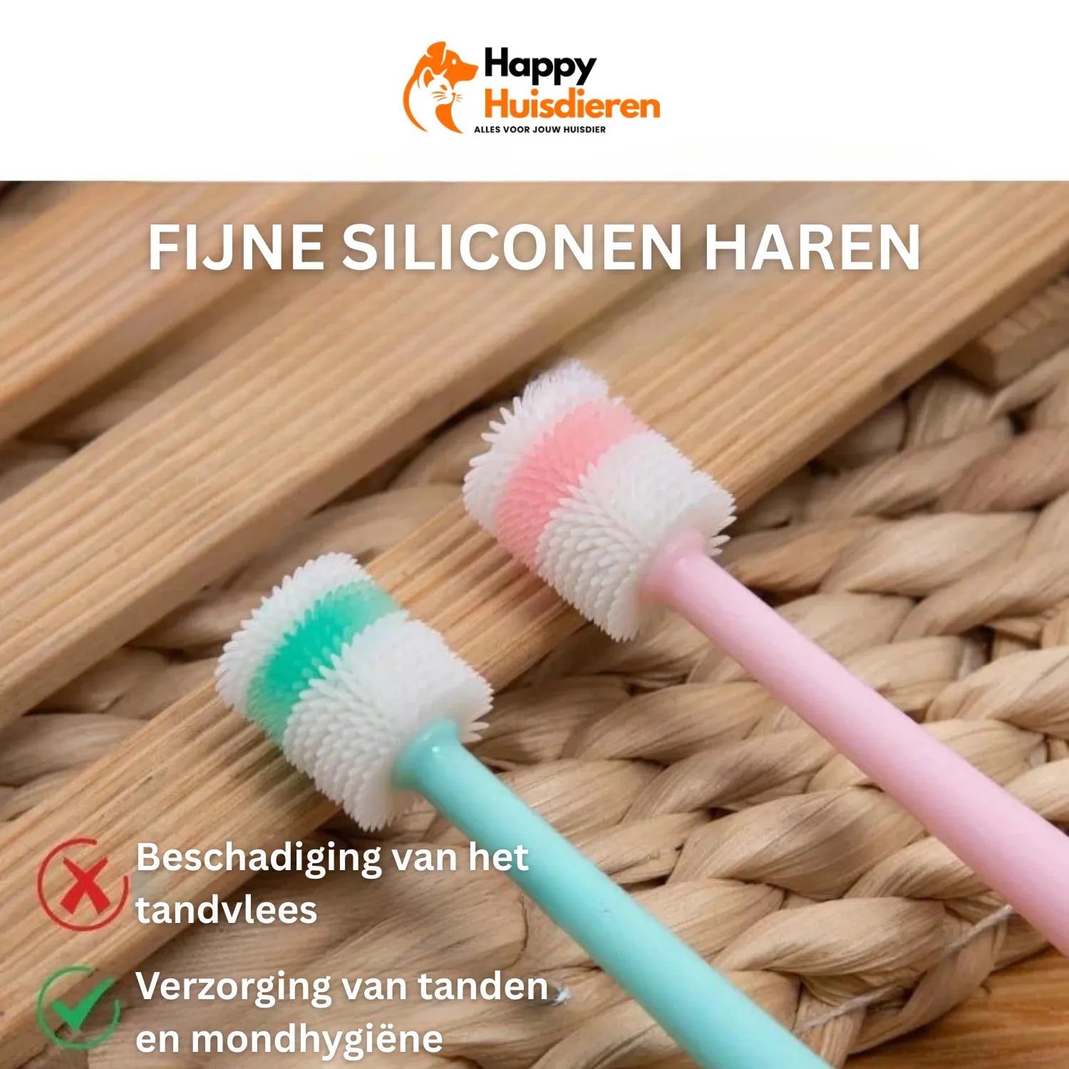 Dental Care Revolution Brush | Siliconen tandenborstel voor huisdieren voor een gezonde mondhygiëne