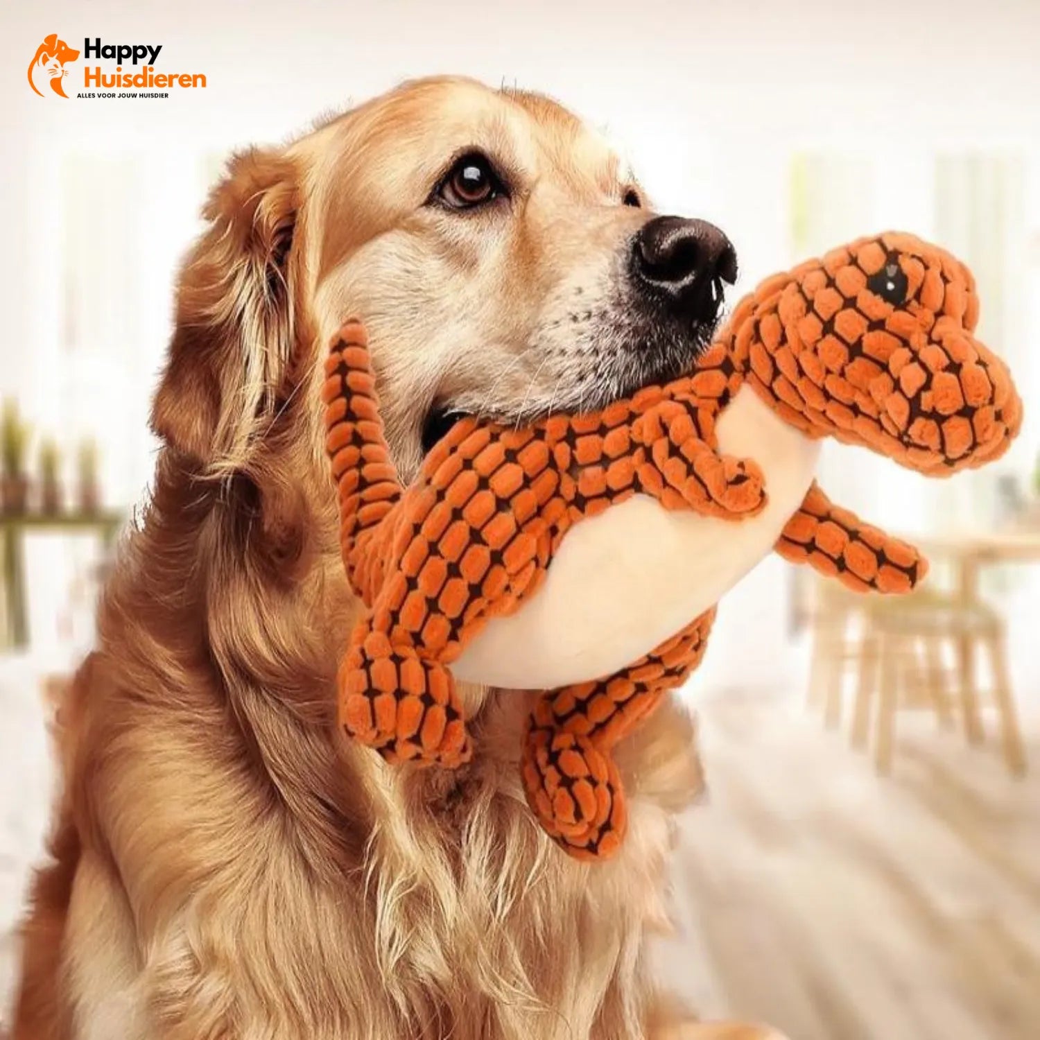 DinoDroom Knuffel | Pluche Speelgoed Dinosaurus voor Huisdieren – 1+1 Gratis