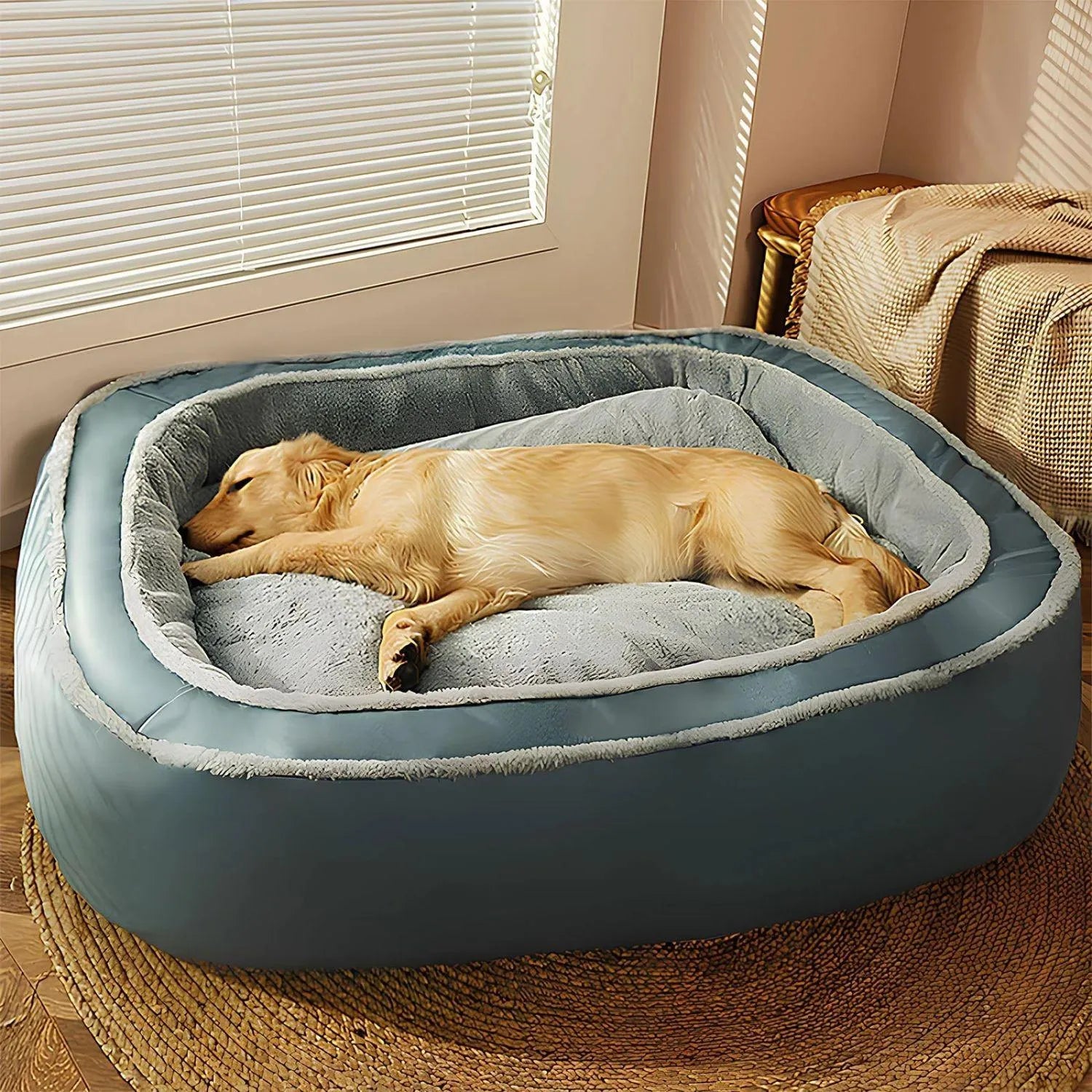 DogDream Huisdiermatras | Groot warm orthopedisch hondenbed voor een diepe slaap